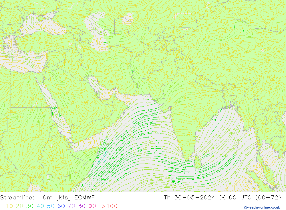 Rüzgar 10m ECMWF Per 30.05.2024 00 UTC