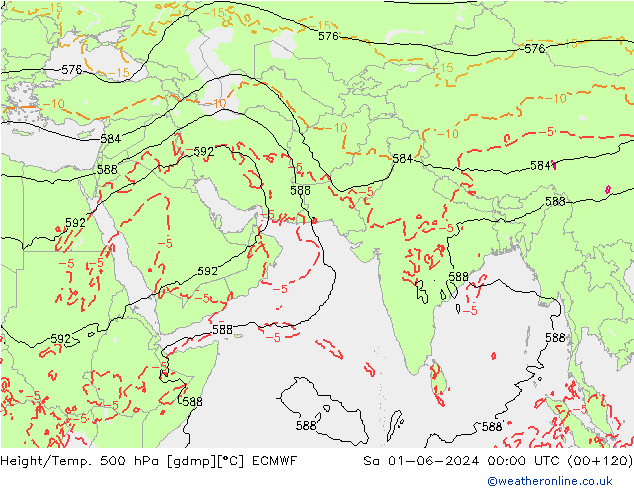 Z500/Rain (+SLP)/Z850 ECMWF Sáb 01.06.2024 00 UTC