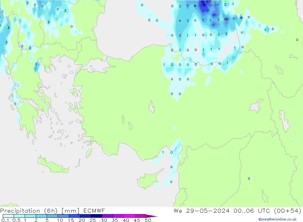 Z500/Rain (+SLP)/Z850 ECMWF mer 29.05.2024 06 UTC