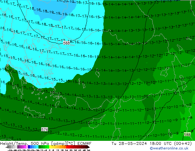 Z500/Rain (+SLP)/Z850 ECMWF mar 28.05.2024 18 UTC