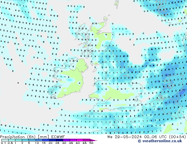 Z500/Rain (+SLP)/Z850 ECMWF mié 29.05.2024 06 UTC