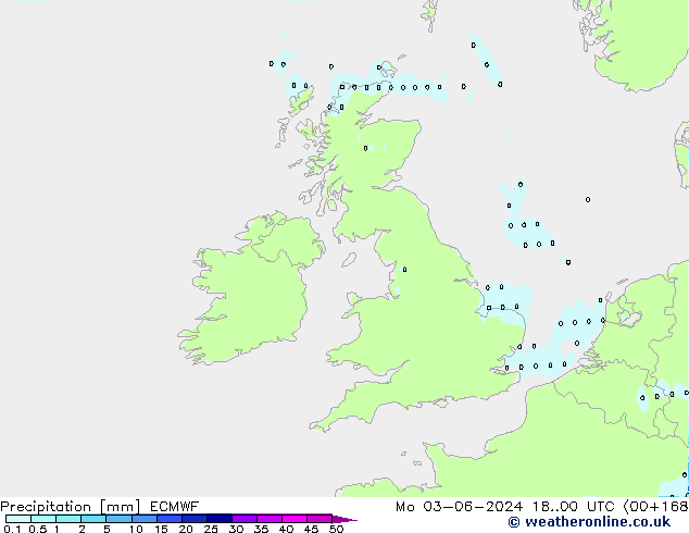 precipitação ECMWF Seg 03.06.2024 00 UTC