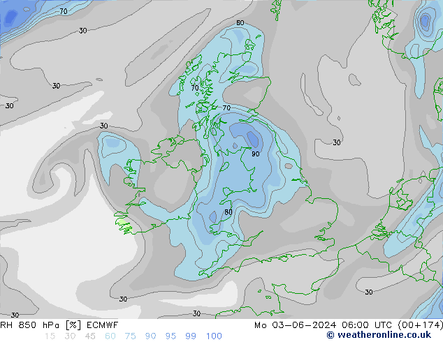 RH 850 hPa ECMWF Mo 03.06.2024 06 UTC