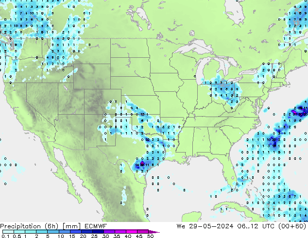 Z500/Rain (+SLP)/Z850 ECMWF We 29.05.2024 12 UTC