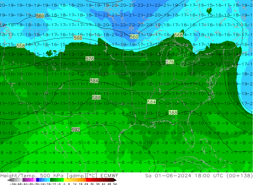 Z500/Rain (+SLP)/Z850 ECMWF So 01.06.2024 18 UTC