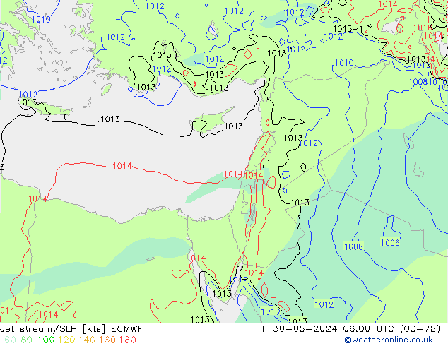 Polarjet/Bodendruck ECMWF Do 30.05.2024 06 UTC