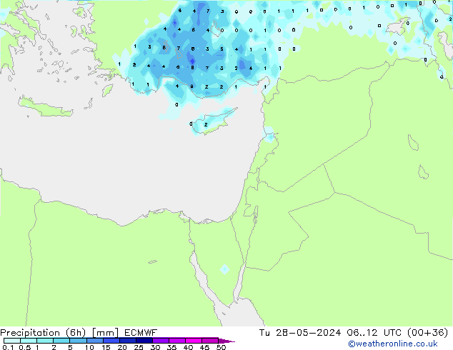 Z500/Yağmur (+YB)/Z850 ECMWF Sa 28.05.2024 12 UTC