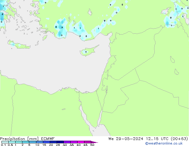 Srážky ECMWF St 29.05.2024 15 UTC