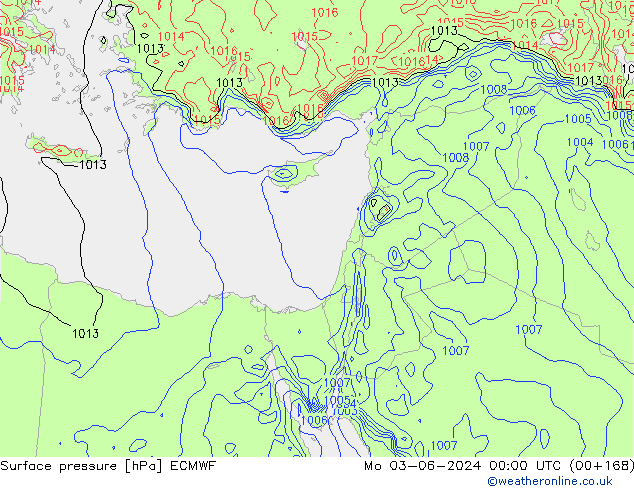 Bodendruck ECMWF Mo 03.06.2024 00 UTC