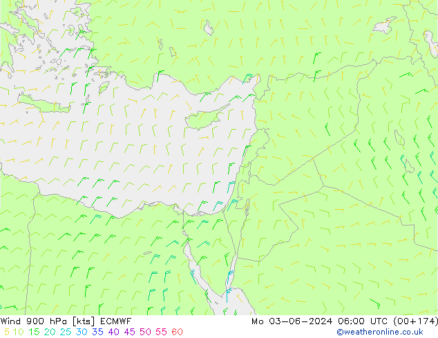  900 hPa ECMWF  03.06.2024 06 UTC