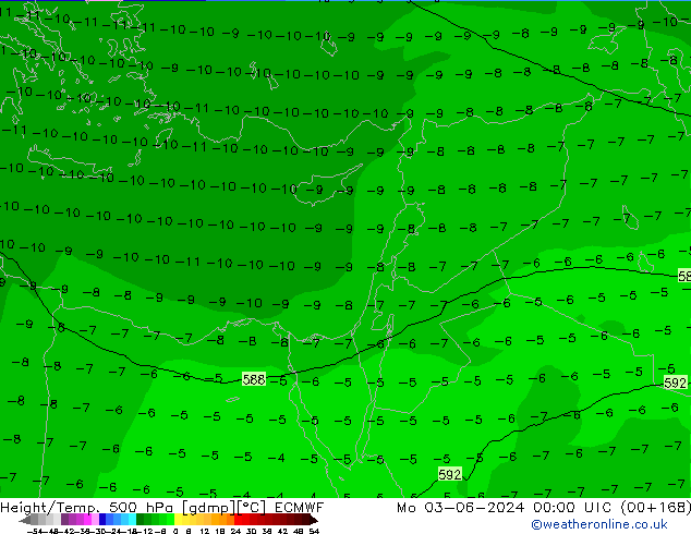 Z500/Rain (+SLP)/Z850 ECMWF ��� 03.06.2024 00 UTC