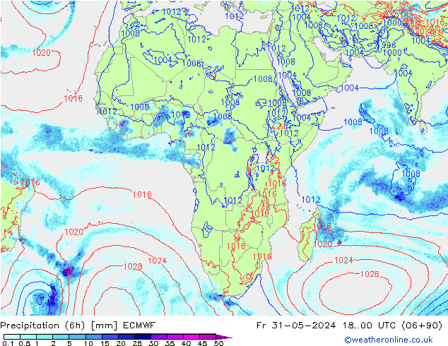 Yağış (6h) ECMWF Cu 31.05.2024 00 UTC