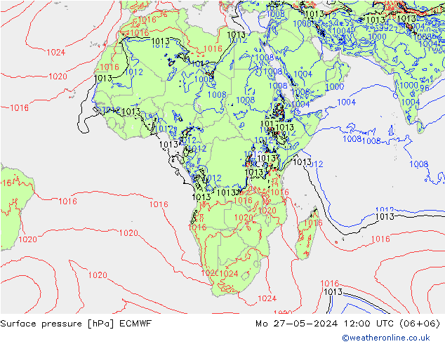 Yer basıncı ECMWF Pzt 27.05.2024 12 UTC