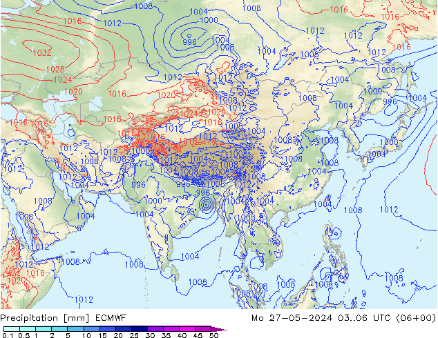 Yağış ECMWF Pzt 27.05.2024 06 UTC