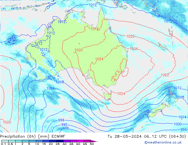 Z500/Regen(+SLP)/Z850 ECMWF di 28.05.2024 12 UTC