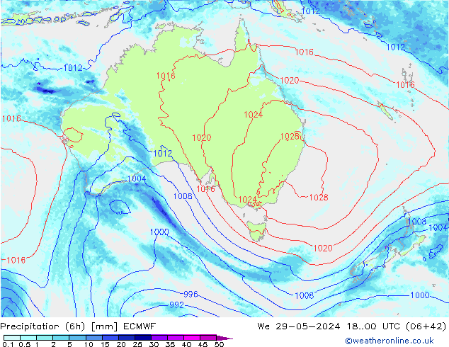 Z500/Regen(+SLP)/Z850 ECMWF wo 29.05.2024 00 UTC