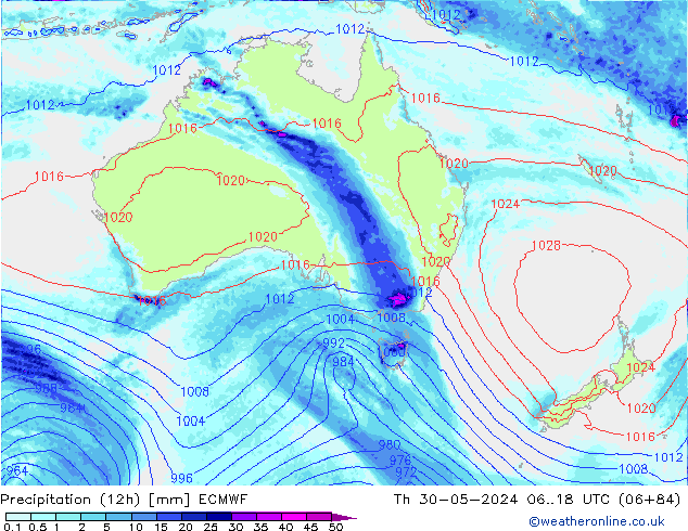 Yağış (12h) ECMWF Per 30.05.2024 18 UTC