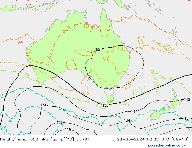 Z500/Rain (+SLP)/Z850 ECMWF Tu 28.05.2024 00 UTC