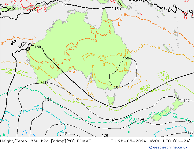 Z500/Rain (+SLP)/Z850 ECMWF Tu 28.05.2024 06 UTC