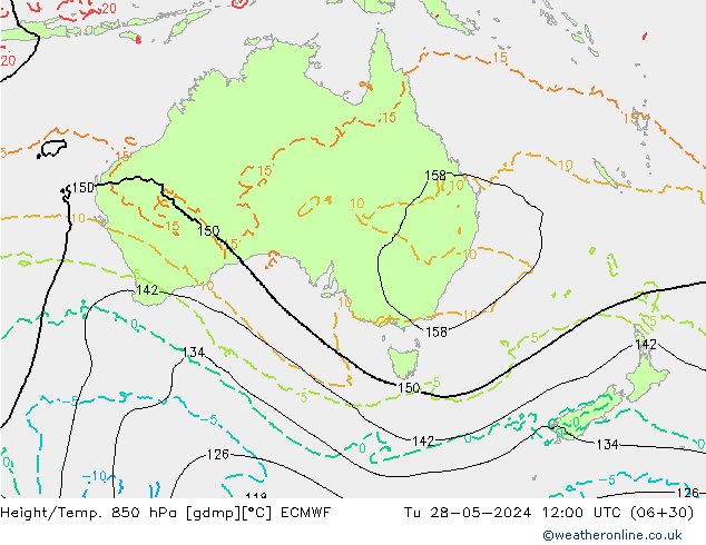 Z500/Regen(+SLP)/Z850 ECMWF di 28.05.2024 12 UTC