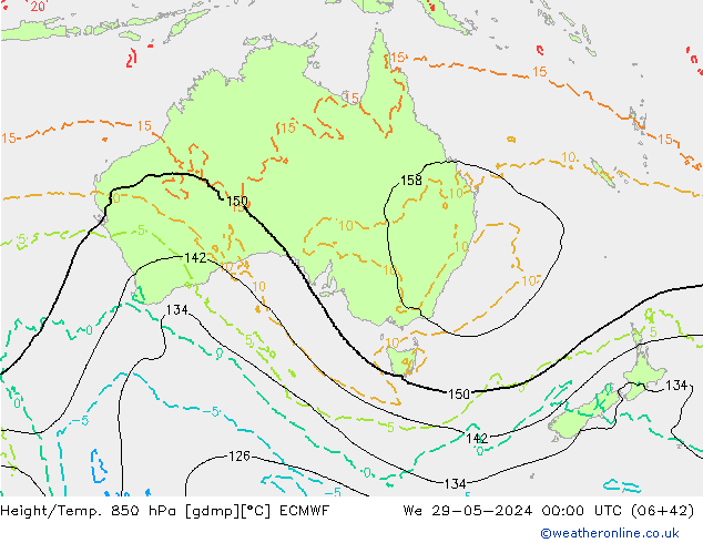 Z500/Regen(+SLP)/Z850 ECMWF wo 29.05.2024 00 UTC