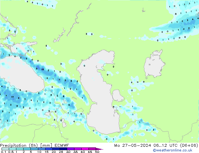 Z500/Rain (+SLP)/Z850 ECMWF Po 27.05.2024 12 UTC