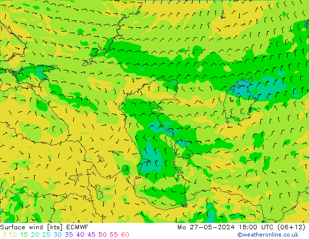 Vent 10 m ECMWF lun 27.05.2024 18 UTC