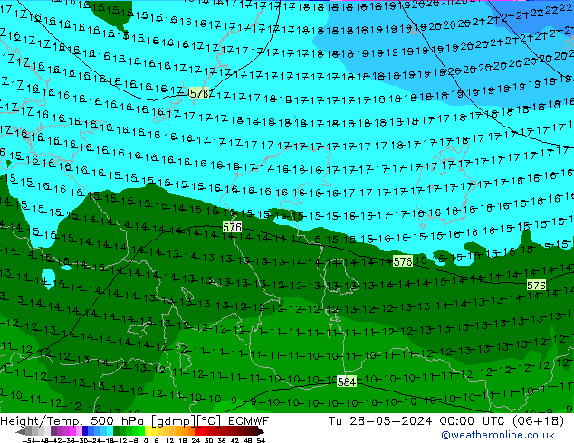 Z500/Rain (+SLP)/Z850 ECMWF Tu 28.05.2024 00 UTC