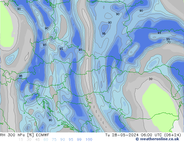 300 hPa Nispi Nem ECMWF Sa 28.05.2024 06 UTC