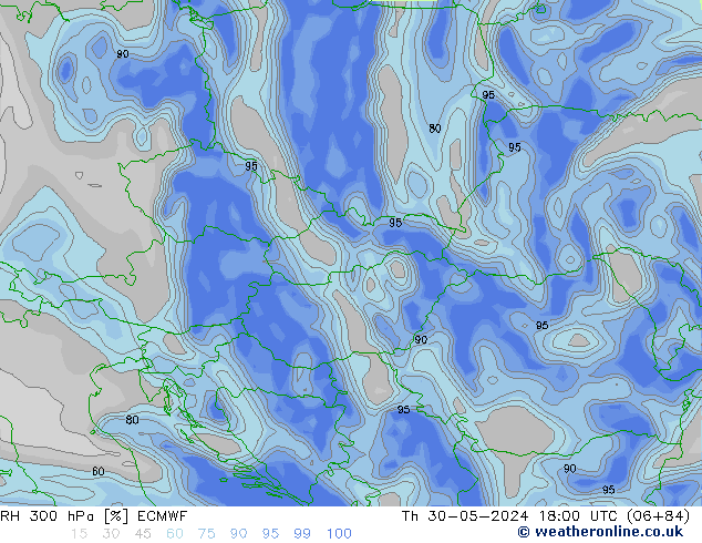 RH 300 hPa ECMWF Do 30.05.2024 18 UTC