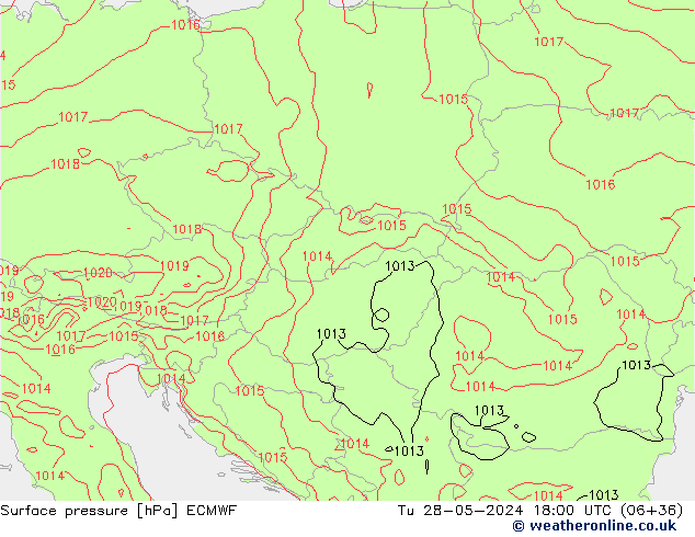 pression de l'air ECMWF mar 28.05.2024 18 UTC