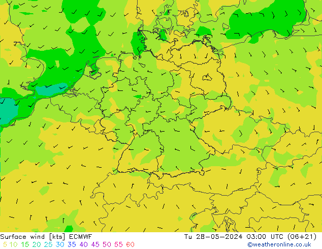  10 m ECMWF  28.05.2024 03 UTC