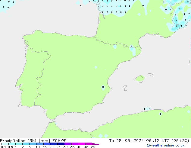 Z500/Rain (+SLP)/Z850 ECMWF Tu 28.05.2024 12 UTC