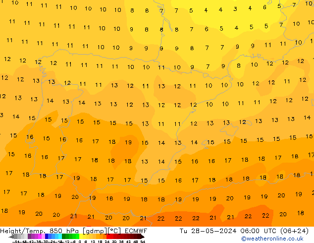 Z500/Rain (+SLP)/Z850 ECMWF Tu 28.05.2024 06 UTC