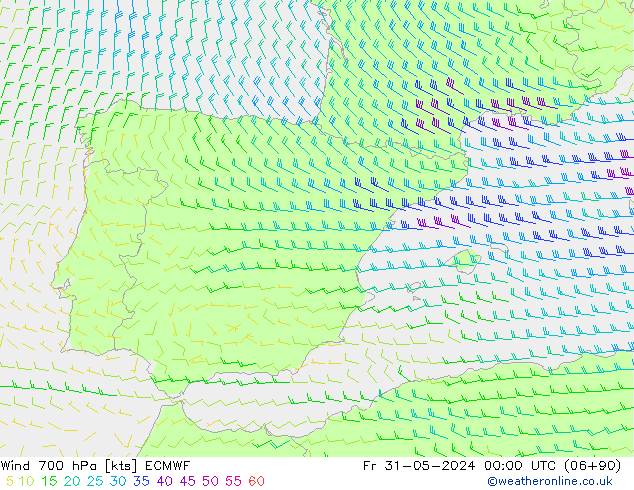  700 hPa ECMWF  31.05.2024 00 UTC