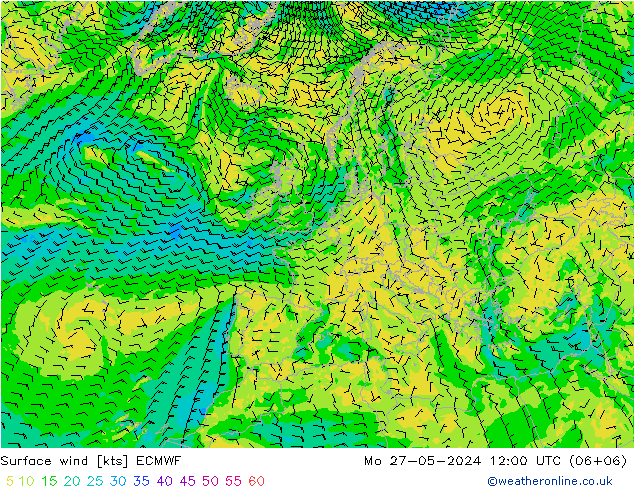 风 10 米 ECMWF 星期一 27.05.2024 12 UTC