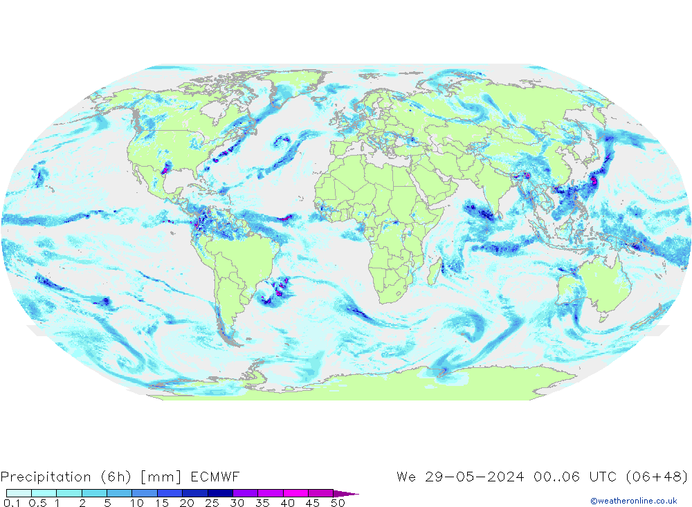 Z500/Regen(+SLP)/Z850 ECMWF wo 29.05.2024 06 UTC