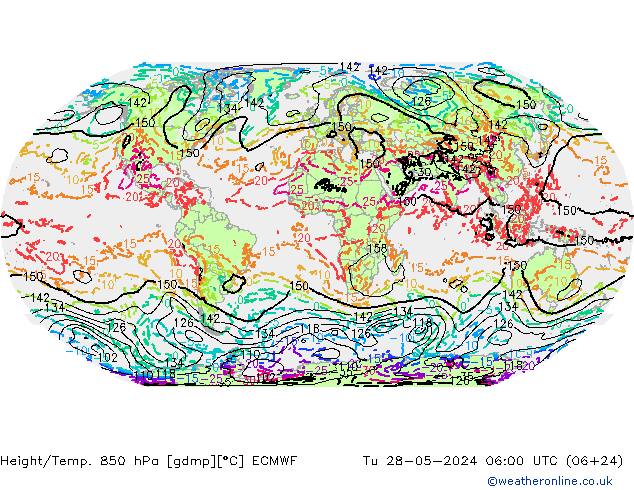 Z500/Rain (+SLP)/Z850 ECMWF mar 28.05.2024 06 UTC