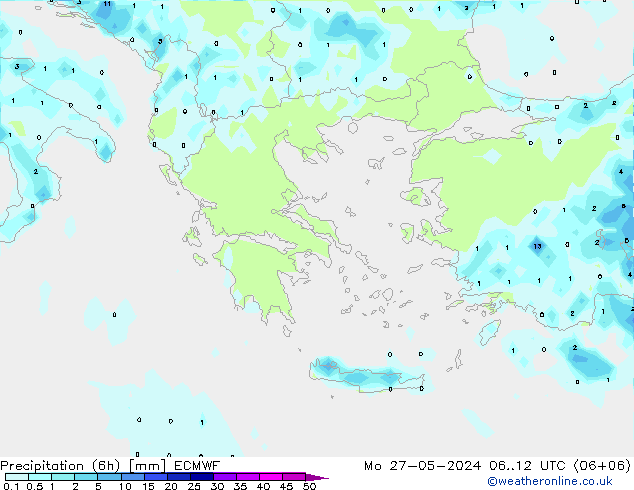 Z500/Rain (+SLP)/Z850 ECMWF lun 27.05.2024 12 UTC