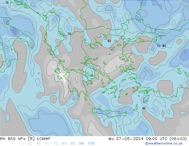 850 hPa Nispi Nem ECMWF Pzt 27.05.2024 09 UTC