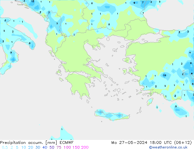 Precipitation accum. ECMWF Po 27.05.2024 18 UTC