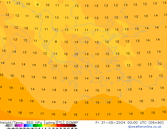 Z500/Rain (+SLP)/Z850 ECMWF  31.05.2024 00 UTC