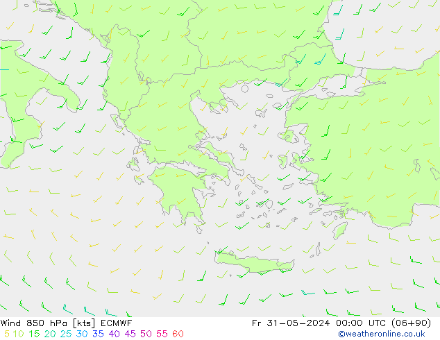 Wind 850 hPa ECMWF vr 31.05.2024 00 UTC