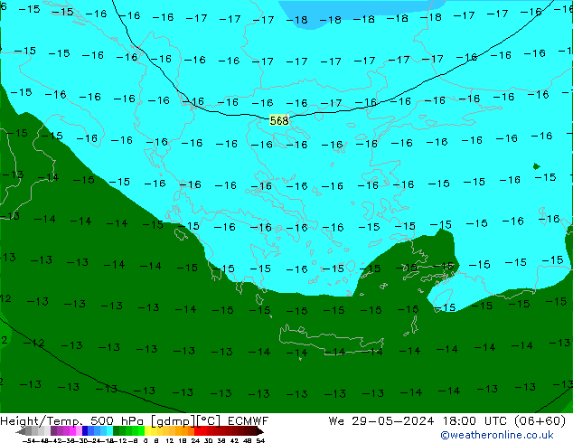 Z500/Rain (+SLP)/Z850 ECMWF St 29.05.2024 18 UTC