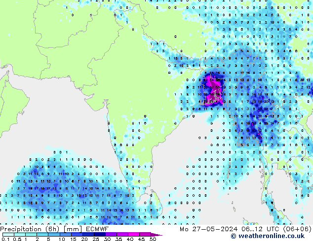 Z500/Rain (+SLP)/Z850 ECMWF  27.05.2024 12 UTC