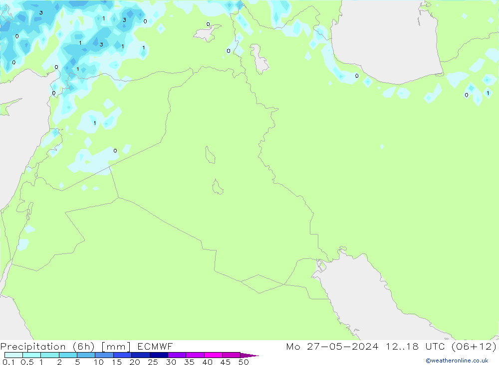 Z500/Rain (+SLP)/Z850 ECMWF пн 27.05.2024 18 UTC