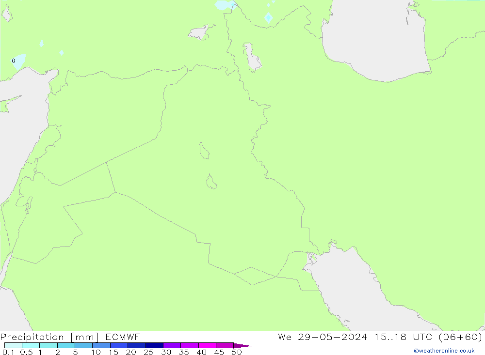 Precipitation ECMWF We 29.05.2024 18 UTC