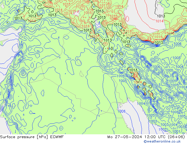 ciśnienie ECMWF pon. 27.05.2024 12 UTC