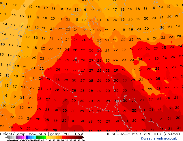 Z500/Regen(+SLP)/Z850 ECMWF do 30.05.2024 00 UTC