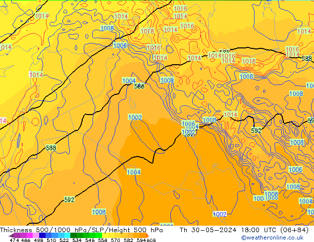 Thck 500-1000hPa ECMWF  30.05.2024 18 UTC